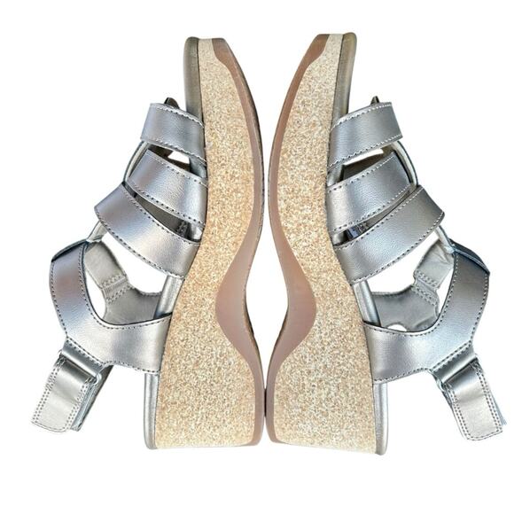 Clarks Chelseah peak wedge sandals in pewter 7.5 - Picture 6 of 9